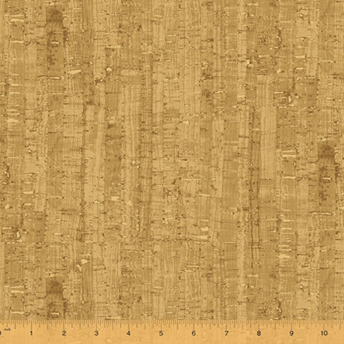"Uncorked" Gold Cork Look 108" Wide Backing Fabric - 51061-1