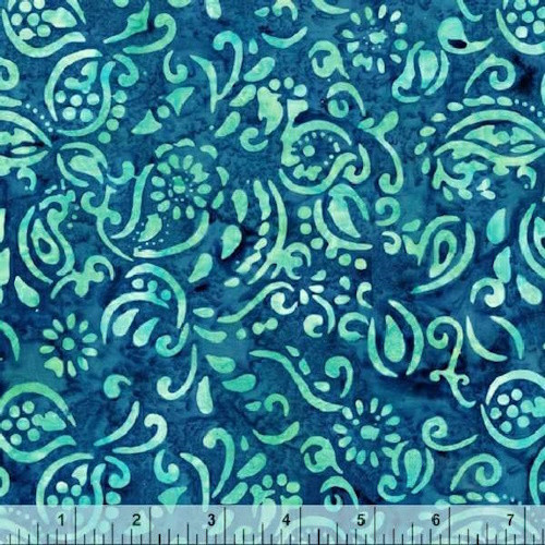 Bandana Pattern on Cobalt Blue Batik Fabric - 3288Q-X