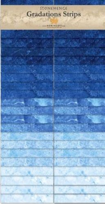 Stonehenge Gradations Indigo Brights Strips (Jelly Roll) - SSTONE40-45