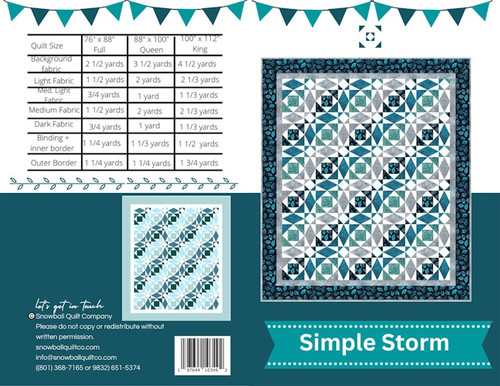 Simple Storm Quilt Pattern - P190-Simplestorm