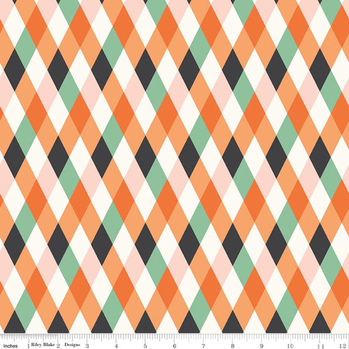 Multi-Color Diamond Design Fabric - C17473 Multi
