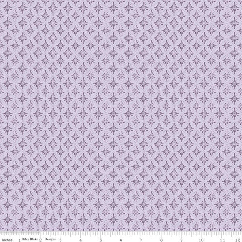 Purple Geometric Design Fabric - C17682 Purple