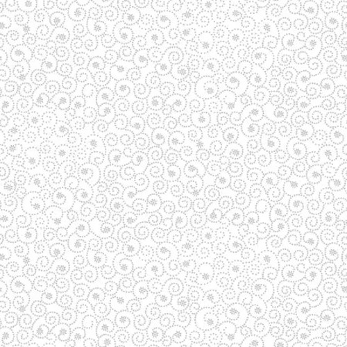 White on White Dotted Swirls Fabric - 8125-01W