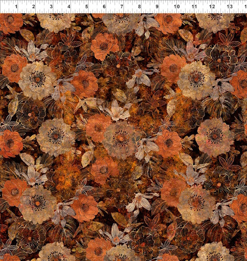 Shadow Flowers Fabric - 4AE-1 - Multi
