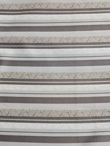 Brown, Tan, Gray and White Stripe Fabric - 3999-60833-80