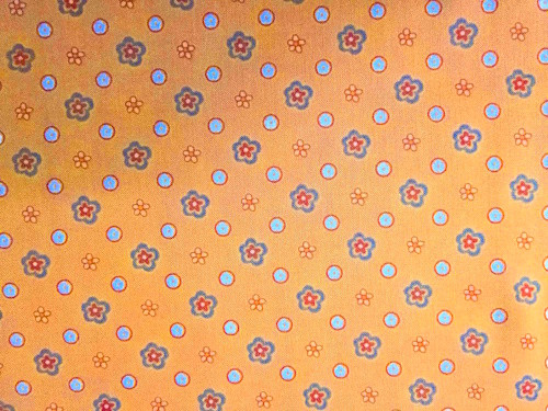 Scattered Flowers on Orange Fabric - 3804-60143-93