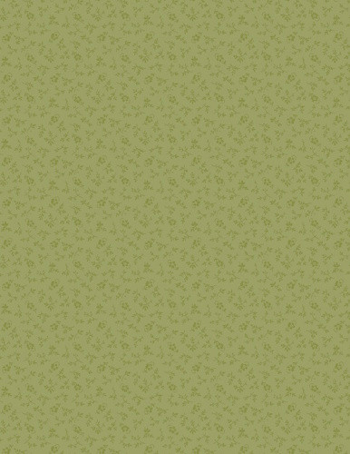 Flower Toss on Olive Green Fabric - 1803-98713-777