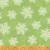 ASSORTED WHITE AND LIGHT GREEN SNOWFLAKES ON GREEN FABRIC