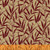 RED PLANTS ON TAN FABRIC