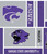 Kansas State University Fabric - Purple and Gray Blocks Design - KSU-097 - Detail