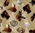BROWN, GRAY AND TAN COWBOY STUFF ON A TAN SILHOUETTED BACKGROUND FABRIC - C4880-Tan