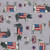 PATRIOTIC COWS, PIGS AND CHICKENS ON WARM GREY - 19881-14