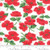 RED FLOWERS WITH GREEN STEMS ON WHITE FABRIC - 23312-11 Ruby White