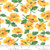 YELLOW FLOWERS WITH GREEN STEMS ON WHITE FABRIC - 23312-21 Sunshine