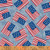 TOSSED US FLAGS ON LIGHT BLUE DENIM COLORED FABRIC - 40329-2 - USA