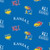 KANSAS UNIVERSITY TOSSED JAYHAWKS AND LOGOS FABRIC - KS-045