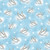 Brown Outlined Peace Doves on a Light Blue Marble Background