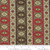 MULTI-COLORED DESIGNS BORDER STRIPE PATTERN ON TURKEY RED, DARK BROWN AND CREAM FABRIC - 38090-15