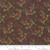 RED AND GREEN FLORAL PATTERN ON DARK BROWN FABRIC - 38093-16