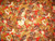 ASSORTED BROWN LEAVES ON RED - TRO 1527-1 Lone Prairie - Riverwoods Collection