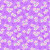 WHITE FLOWERS WITH AQUA & PINK CENTERS ON LAVENDER FABRIC - 9291-55