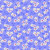 WHITE FLOWERS WITH RED & YELLOW CENTERS ON BLUE FABRIC - 9291-11