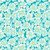 WHITE FLOWERS (APPROX 1") WITH YELLOW CENTERS ON AQUA FABRIC - 9295-60