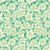 WHITE FLOWERS (APPROX 1") WITH YELLOW CENTERS ON GREEN FABRIC - 9295-66
