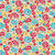 MULTI-COLORED FLOWERS (APPROX 1") ON WHITE FABRIC - 9296-81