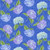 ASSORTED HYDRANGEAS ON BLUE FABRIC - 1760-77