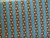 BROWN WAVY FLORAL STRIPES ON TEAL GREEN FABRIC - A-9133-B