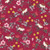  Assorted Flowers on Red Fabric - AUFR4372-R