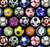 Tossed Soccer Balls - 276Black