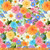 Multi-Colored Packed Flowers on White 108" Wide Backing - 52473D-X