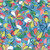 Swirlygig Swirl Flowers - Blue Fabric - RIV-SG-2250-7