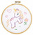 Baby Unicorn Ready, Set, Sew! 6in Embroidery Hoop Kit - 4096-929