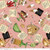 Tossed Sweet Treats on Pink Fabric - C9667 Pink