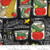 Salsa Vegetables, Jars and Recipe Items on Blackboard Black Fabric - 19970-14