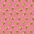 Bee and Flower Toss on Pink Fabric - 120-22082