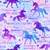 Pinks Royal Unicorn Silhouette Fabric - 2725-27