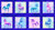  8 Scene Unicorn Blocks Fabric Panel - 2731-77