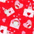 Gnomes and Envelopes on Red Fabric - 9788-88