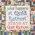 "What Happens at Quilt Retreat" Fabric Art Panel - 6" Square - AP6.28