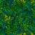 Green, Yellow & Blue Plants on Green Marble Fabric - 2795-66