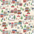 Winter Village Scene on Beige Fabric - CHM2-04722-MU