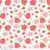 Basin Feedsacks Main Floral Print in Red & Pink on White Fabric - C12280 Pink