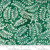 White Feathery Sprigs on Green Batik Fabric - 23711-207