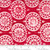 White Ornaments on Red Batik Fabric - 23711-211