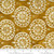 White Ornaments on Gold Batik Fabric - 23711-67