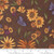 Sunflower Garden on Brown Fabric - 6891-18